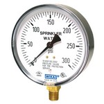 WIKA 111.10SP - 4.0" Dial - 0-300 psi Pressure Gauge  - Sprinkler - Water